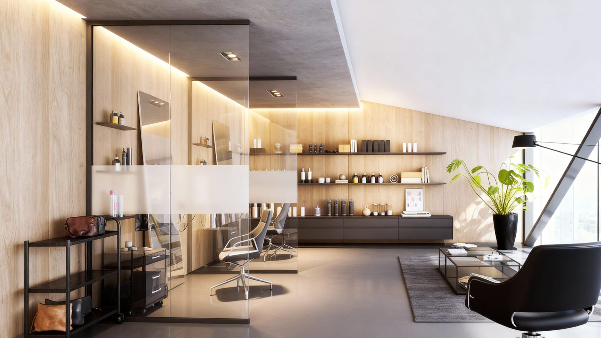 Commercial Glass Partitions by Komandor in a Toronto interior