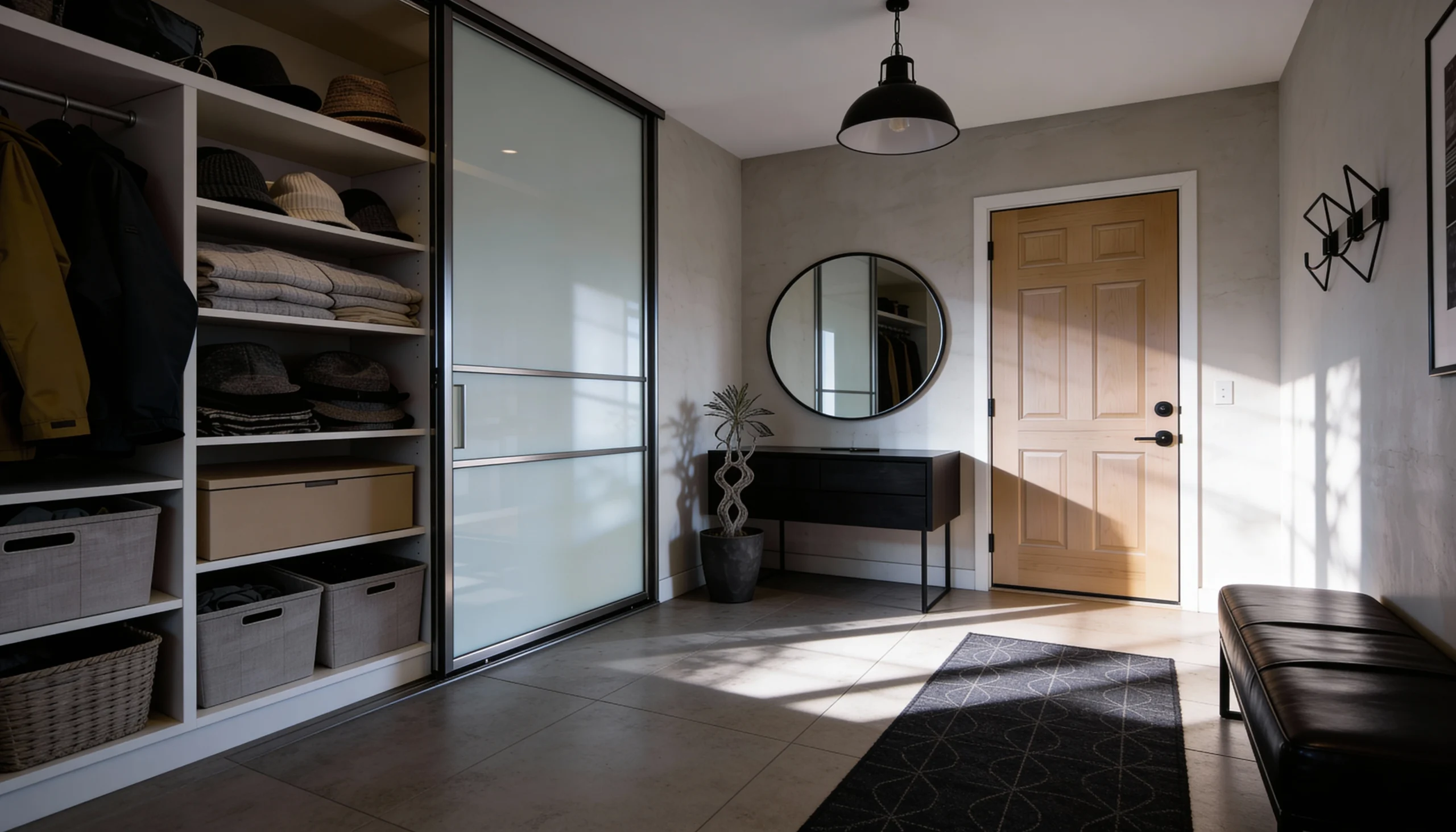 Custom entryway closets design